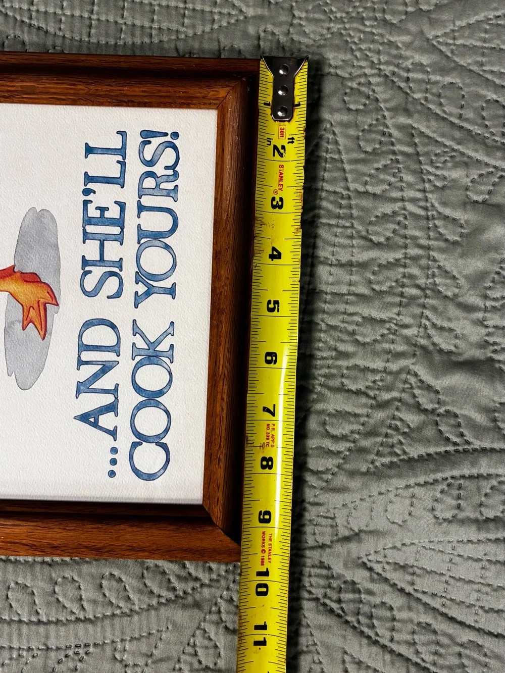Vintage Goose The Cook Framed Wall Art - White Goose Illustration